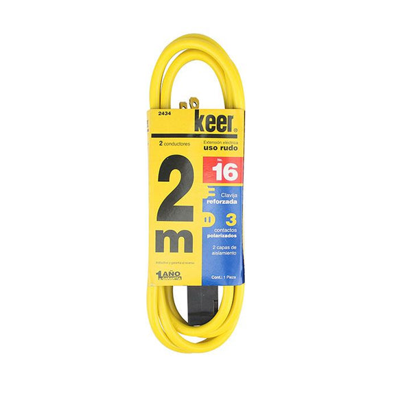 Extensión 2 m Uso Rudo Amarilla
