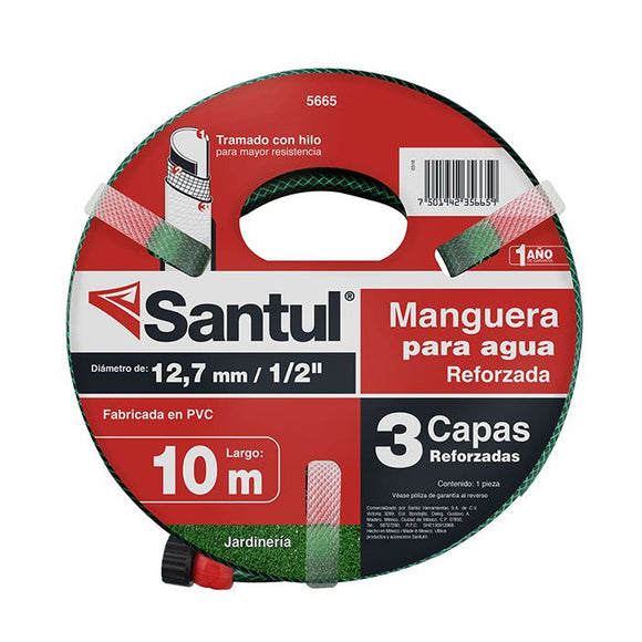 Manguera Reforzada 3 Capas 10 m 1/2"