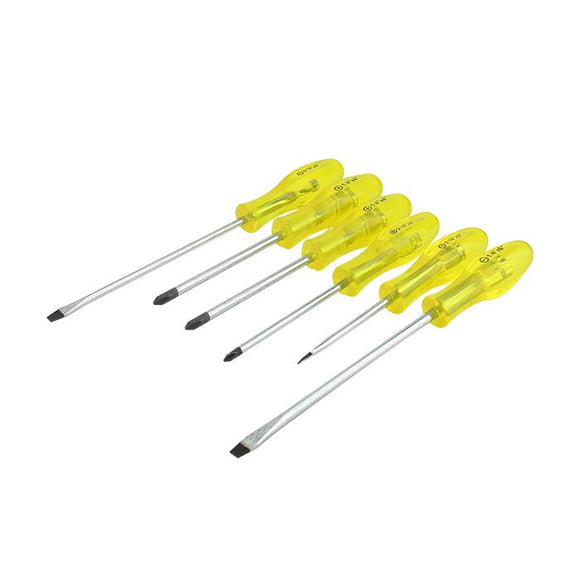 Desarmador Jgo de 6 pz Mango Transparente