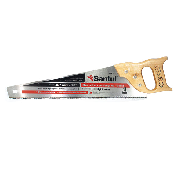 Serrucho para Madera 18", 9 Dientes por Pulgada