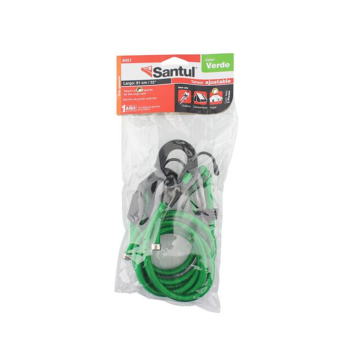 Tensores Ajustables Verdes 32", 2 pz