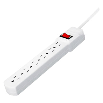 Multicontacto en barra, 6 contactos