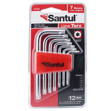 Juego de llaves torx con seguro 7pz