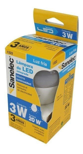 Foco 3w Bulbo Led L.Fria