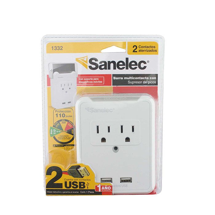 Multicontacto de Pared con USB y Tel