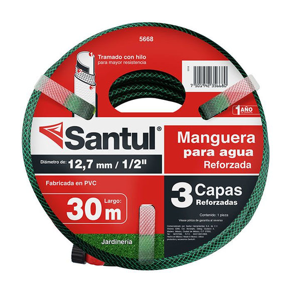 Manguera Reforzada 3 Capas 30 m 1/2"